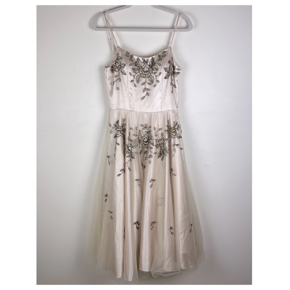 Sue Wong Dresses & Skirts - Sue Wong Nocturne Old Hollywood Coquette Fit & Flare Tulle Beaded Midi Dress 8